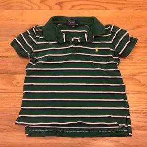 Green striped boys 3T Polo by Ralph Lauren